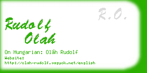 rudolf olah business card