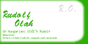 rudolf olah business card